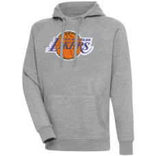 Los Angeles Lakers Antigua Victory basketball Pullover Hoodie - Heather Gray