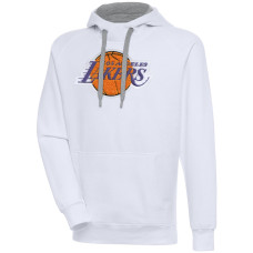 Los Angeles Lakers Antigua Victory basketball Pullover Hoodie - White