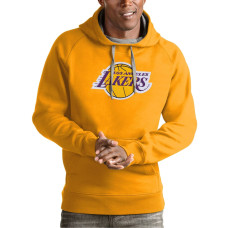 Los Angeles Lakers Antigua Team Logo Victory basketball Pullover Hoodie - Gold