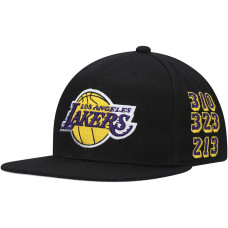 Los Angeles Lakers Mitchell & Ness Area Code Snapback Hat - Black