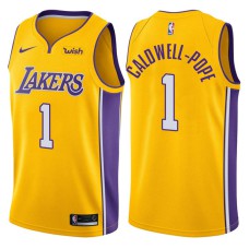 2017-18 Season Kentavious Caldwell-Pope Los Angeles Lakers #1 Icon Gold Jersey