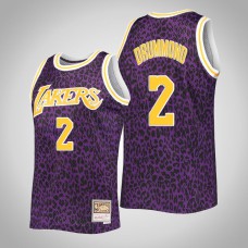 Lakers Andre Drummond Men's Wildlife Hardwood Classics Jersey Purple