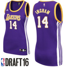 Brandon Ingram Los Angeles Lakers #14 2016 NBA Draft Road Purple Women Jersey