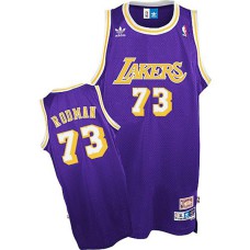 Dennis Rodman Los Angeles Lakers #73 Throwback Purple Jersey