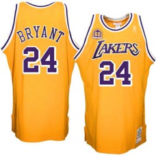 Kobe Bryant Los Angeles Lakers #24 Showtime Throwback Yellow Jersey