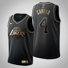 Los Angeles Lakers Alex Caruso #4 Golden Edition Black Jersey