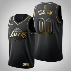 Los Angeles Lakers Custom #00 Golden Edition Black Jersey