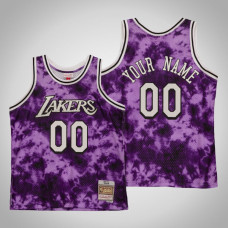 Los Angeles Lakers Custom #00 Purple Galaxy Jersey