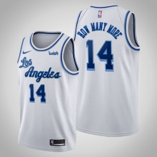 Los Angeles Lakers #14 Danny Green White Classic How Many More Jersey