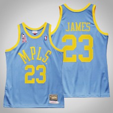Lakers LeBron James Men MPLS Throwback Minneapolis 5x championship Jersey Blue