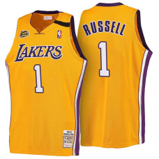 NBA Los Angeles Lakers #1 D'Angelo Russell Gold 1999-00 Hardwood Classics Throwback Jersey