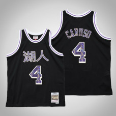 Men's Los Angeles Lakers Alex Caruso #4 Black 2021 Lunar New Year OX Jersey