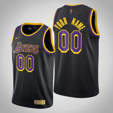 2020-21 Los Angeles Lakers Custom #00 Black Earned Jersey
