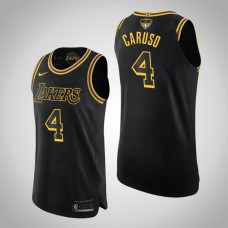 Los Angeles Lakers Alex Caruso #4 Black 2020 NBA Finals Bound Kobe Tribute Authentic Jersey