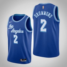 2020-21 Los Angeles Lakers Andre Drummond #2 Blue Hardwood Classics Jersey