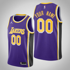 2020-21 Los Angeles Lakers Custom #00 Statement Jordan Brand Purple Jersey