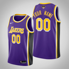 Los Angeles Lakers Custom #00 Purple 2020 NBA Finals Bound Statement Jersey