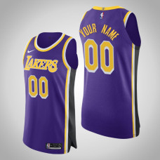 Los Angeles Lakers Custom #00 Purple Statement Authentic Jersey