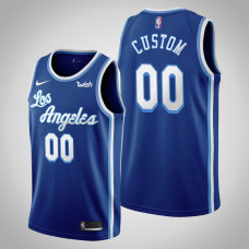 Lakers 2019-20 Custom #00 Blue Hardwood Classics Jersey
