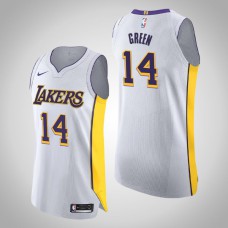 Los Angeles Lakers Danny Green #14 White Association Authentic Jersey