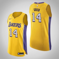 Los Angeles Lakers Danny Green #14 Yellow Icon Authentic Jersey