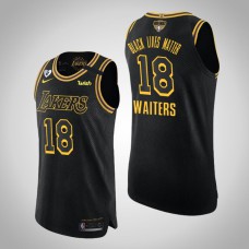 Los Angeles Lakers Dion Waiters #18 Black 2020 NBA Finals Bound Black Lives Matter Authentic Jersey