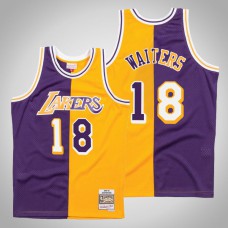 Lakers Dion Waiters #18 Purple Gold Split 1996-97 Hardwood Classics Jersey