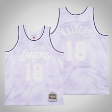 Men's Los Angeles Lakers Dion Waiters #18 White Cloudy Skies 1996-97 Jersey