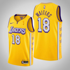 Men's Los Angeles Lakers Dion Waiters #18 2020 NBA Finals Champions City Gold Jersey