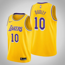 Men's Los Angeles Lakers Jared Dudley #10 Gold Icon Jersey