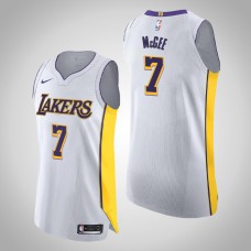 Los Angeles Lakers JaVale McGee #7 White Association Authentic Jersey