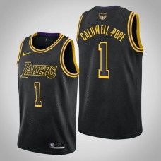 Los Angeles Lakers Kentavious Caldwell-Pope #1 Black 2020 NBA Finals Bound Kobe Tribute City Jersey