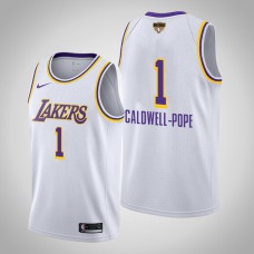 Los Angeles Lakers Kentavious Caldwell-Pope #1 White 2020 NBA Finals Bound Social Justice Association Jersey