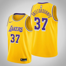 Men's Los Angeles Lakers Kostas Antetokounmpo #37 Yellow Icon Jersey