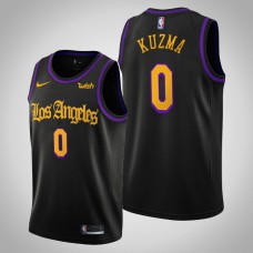 2019-20 Lakers Kyle Kuzma #0 Black Jersey - City