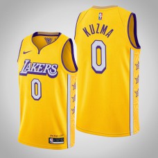2019-20 Lakers Kyle Kuzma #0 Gold City Jersey
