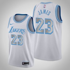 2020-21 Los Angeles Lakers LeBron James #23 Silver City Jersey