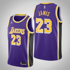 2020-21 Los Angeles Lakers LeBron James #23 Statement Jordan Brand Purple Jersey