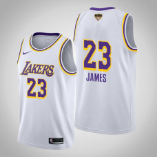 Los Angeles Lakers LeBron James #23 White 2020 NBA Finals Bound Social Justice Association Jersey