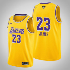 Los Angeles Lakers LeBron James #23 Yellow 2020 NBA Finals Bound Social Justice Icon Jersey