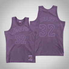 Los Angeles Lakers Magic Johnson #32 Purple 1984-85 Washed Out Swingman Mitchell & Ness Jersey