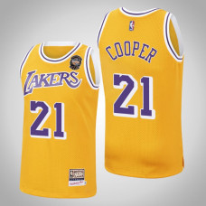 Men's Los Angeles Lakers Michael Cooper #21 Gold 2021 Naismith Hall Of Fame Throwback Jersey