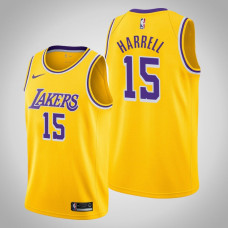 Men's 2020-21 Los Angeles Lakers Montrezl Harrell #15 Yellow Icon Jersey