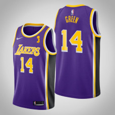 Men's Los Angeles Lakers Danny Green #14 2020 NBA Finals Champions Statement Purple Jersey