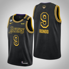 Los Angeles Lakers Rajon Rondo #9 Black 2020 NBA Finals Bound Honor Kobe and Gianna Jersey