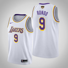 Los Angeles Lakers Rajon Rondo #9 White 2020 NBA Finals Bound Association Jersey