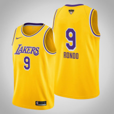 Los Angeles Lakers Rajon Rondo #9 Yellow 2020 NBA Finals Bound Social Justice Icon Jersey