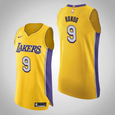 Los Angeles Lakers Rajon Rondo #9 Yellow Icon Authentic Jersey