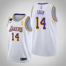 Men's Los Angeles Lakers Danny Green #14 2020 NBA Finals Champions Association White Jersey