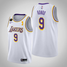 Men's Los Angeles Lakers Rajon Rondo #9 2020 NBA Finals Champions Association White Jersey